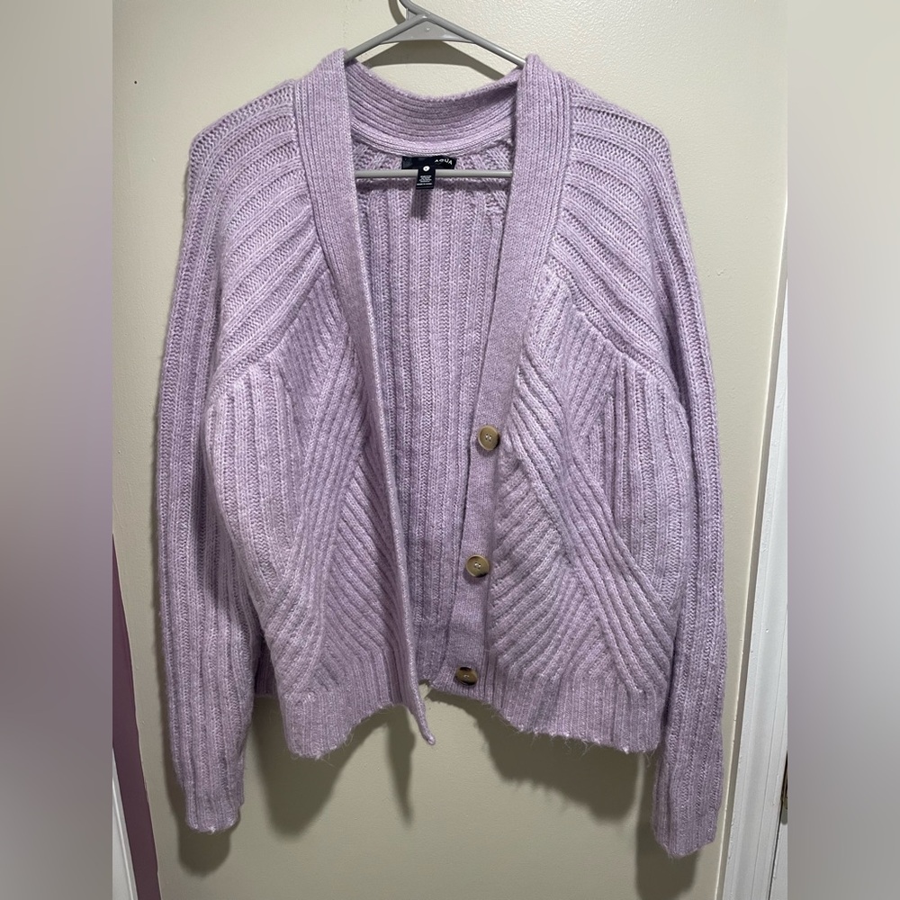 Aqua Lilac Women's Cardigan